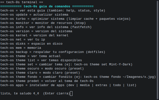 Terminal tech-os
