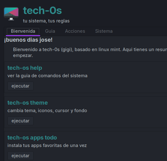 Bienvenida de tech-0s
