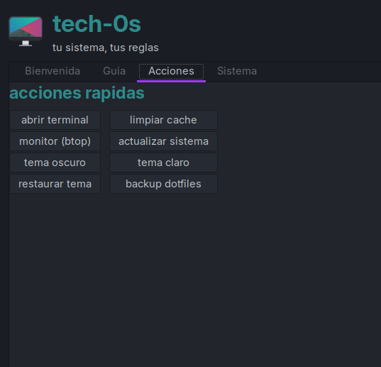 Acciones de tech-0s